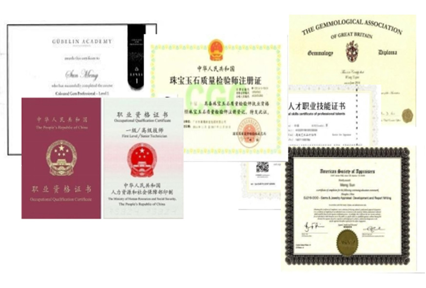 评估从业人员其它相关资质/证书